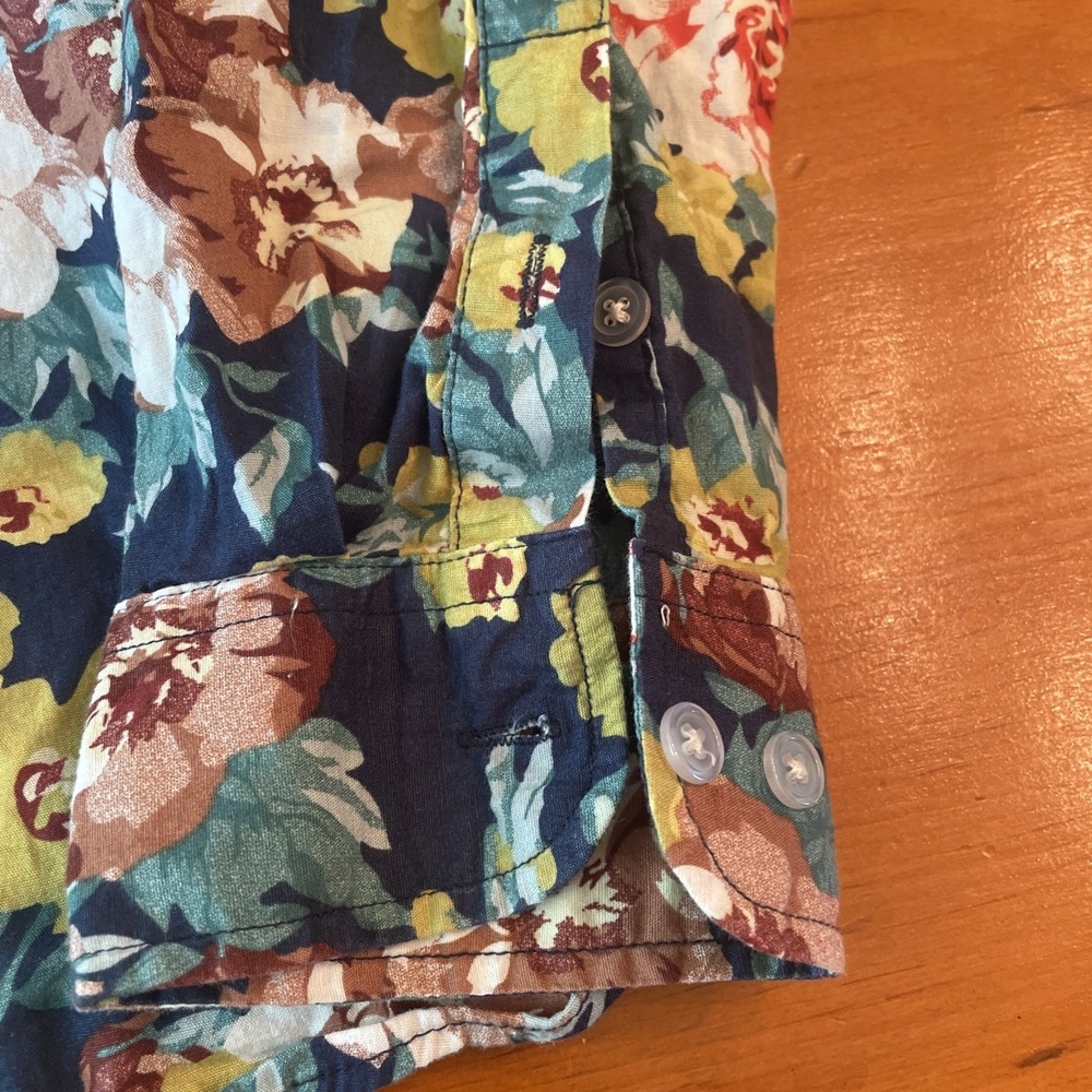 Tunevuse Men's Regular Fit Size XL Floral Collar Button Down Shirt Long Sleeve - Picture 7 of 13